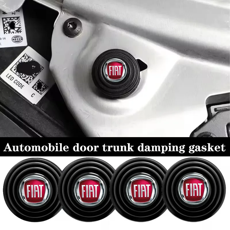 Car Door Silicone Anti Shock Pad Universal Trunk Sound Insulation Pad Sticker For FIAT 500 500C 2012 500X 500L Fiat Accessories