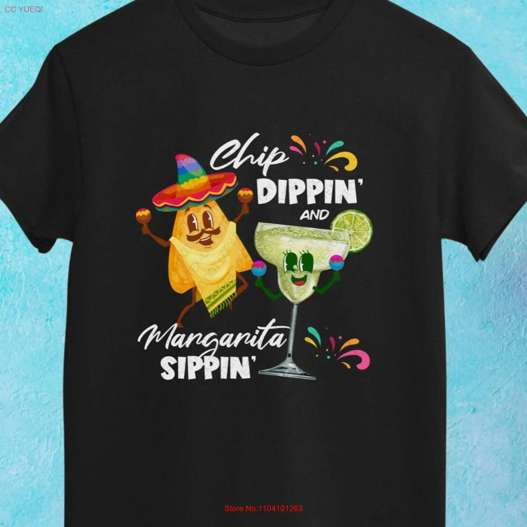 Chip Dippin and Margarita Sippin T Shirt Mexican Fiesta Latina Cinco de Mayo Nachos for Party long or short sleeves