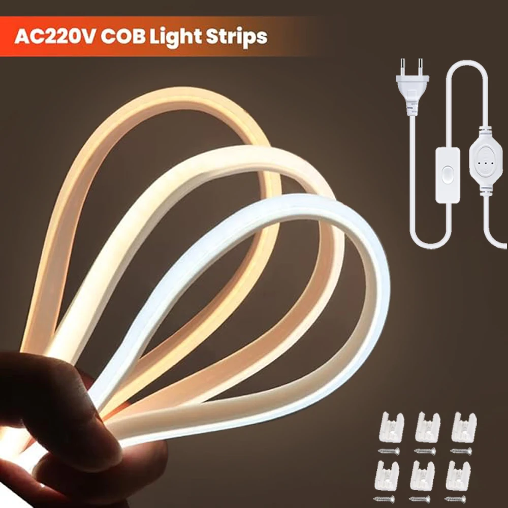

Outdoor Garden LED Backlight Lighting 110/220V COB Strip Festoon Halloween Decoration Lamp Waterproof Christmas Light 1-35 Metre