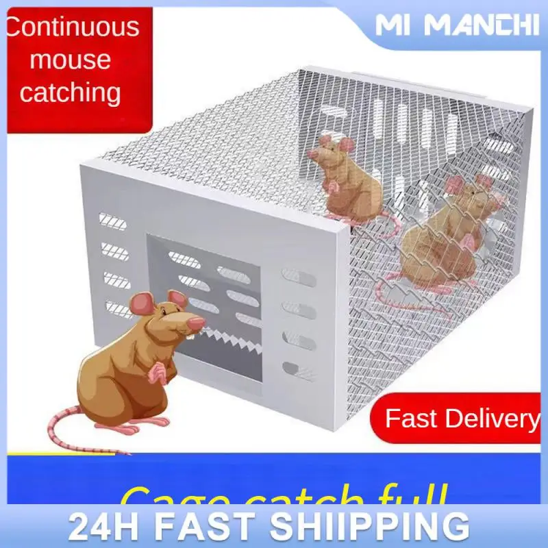 

Home Automatic Mousetrap Rat Rodent Exterminator Non-toxic Metal Rat Trap Cage Pest Control Mouse Trap Safe Large Space Reusable