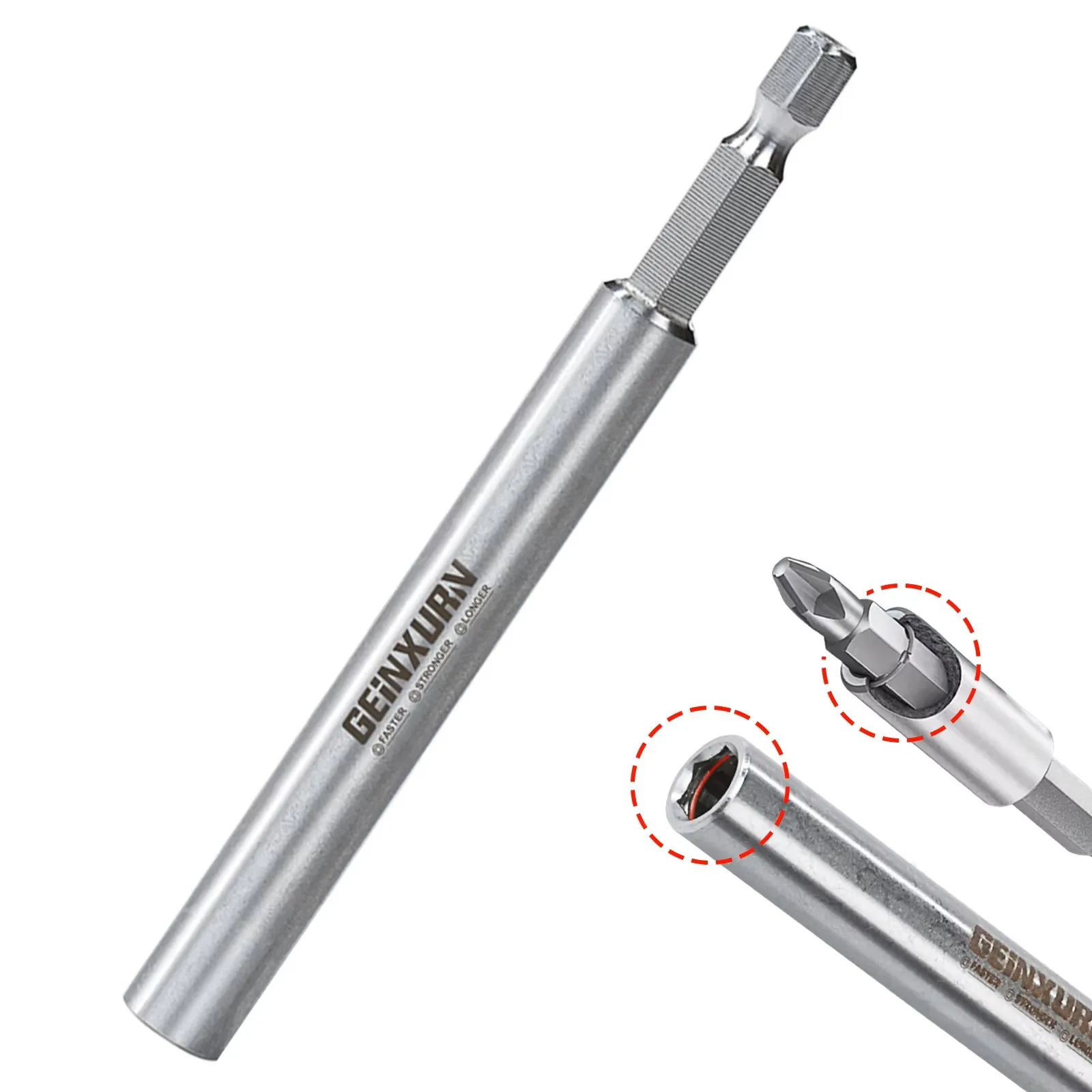 Geinxurn 4in Magnetic Hex Bit Holder Quick Change Extension, Motorcycle Repair Tools&Suitable for Motorcycle Maintenance