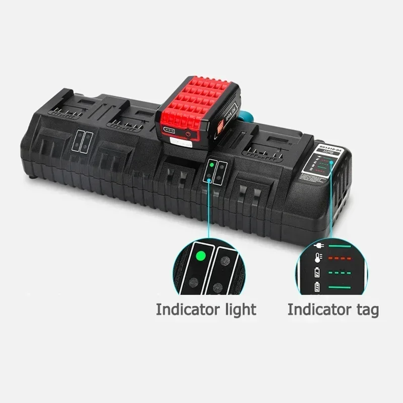 4-Port Battery Charger for BOSCH 14.4V 18V BAT609 BAT609G BAT618 BAT618G 3A Charging Current Replacement Battery Charger