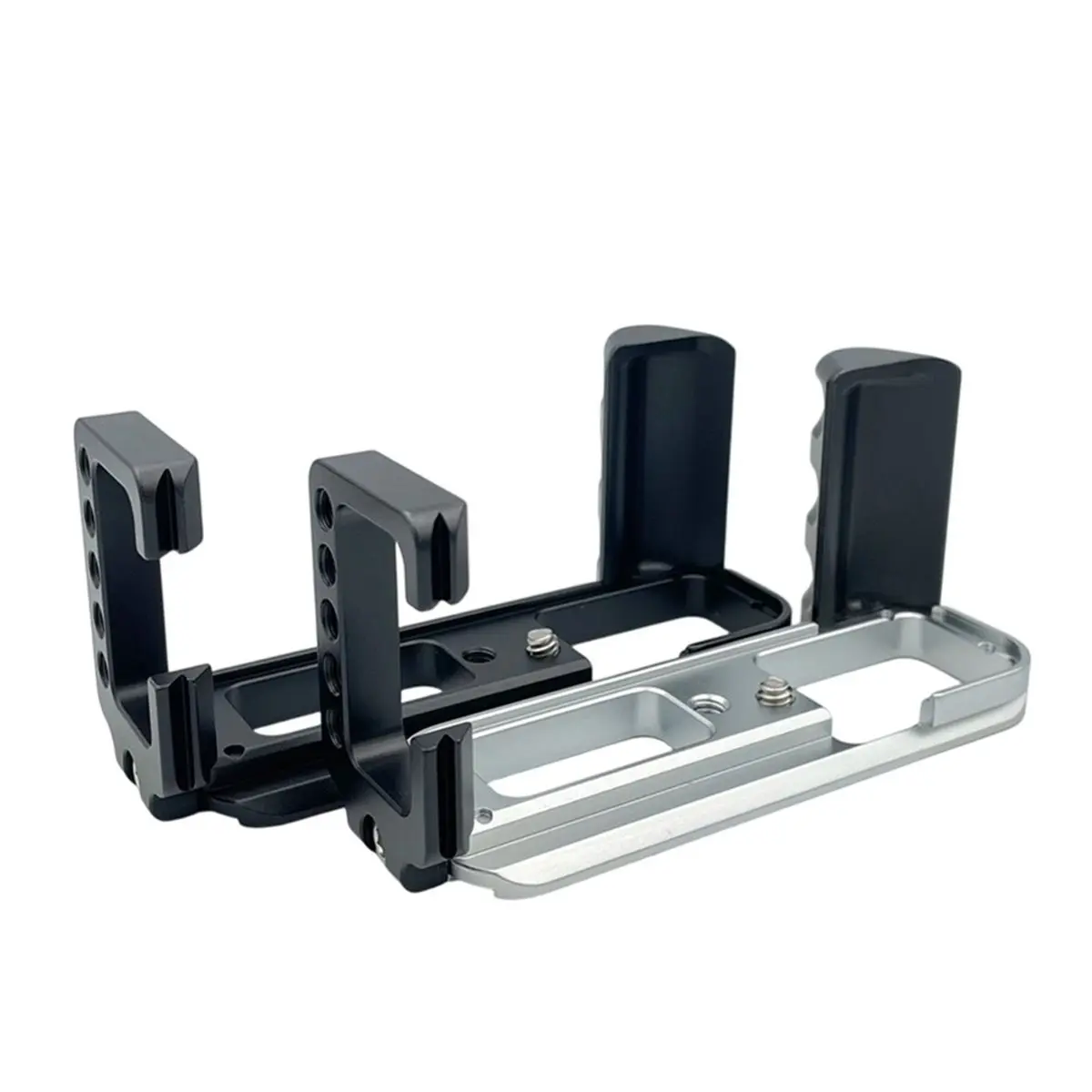 L70A For X-T30II X-T20 X-T10 Cameras L-Shape Camera Plate with Hand Grip & Quick Release Plate Black+Silver