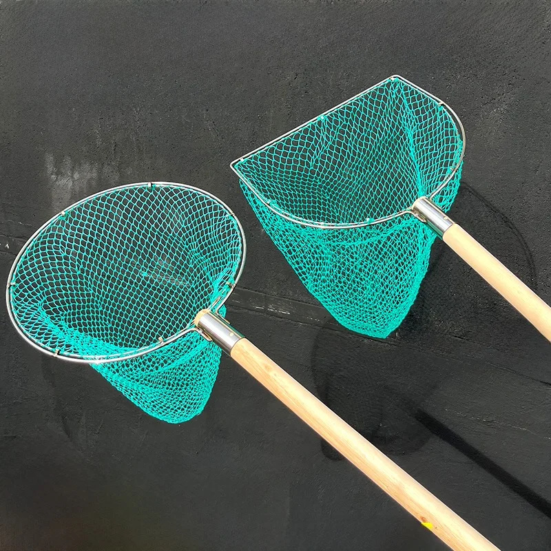 cabeca-de-rede-de-pesca-com-cabo-de-madeira-para-restaurantes-venda-de-peixes-frutos-do-mar-camarao-limpeza-de-praia-e-equipamento-de-captura-de-peixes