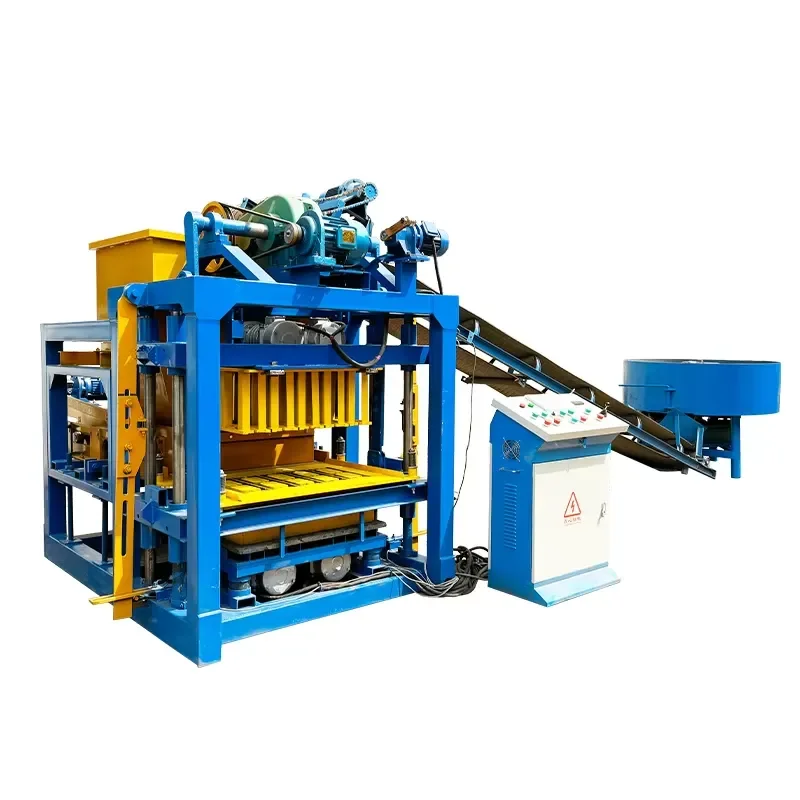 QTJ4-28 Semi Automatic Curbstone Hollow Block Making Machine Concrete Paver Brick Machine