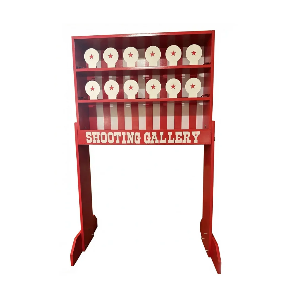 Deluxe Shooting Gallery Carnival Game with Hinged Targets Outdoor Recreational Games
