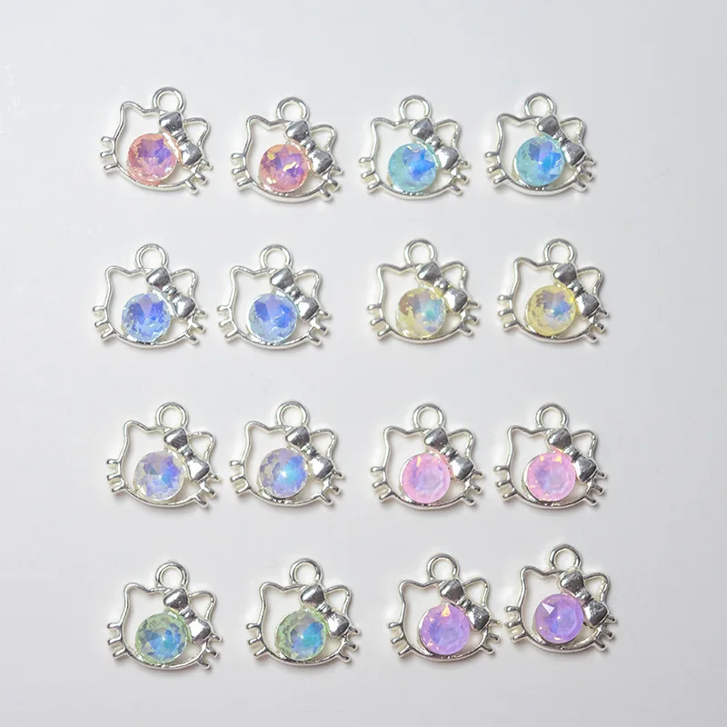 

10pcs Hello Kitty Bag Pendant Anime Women Accessories KT Versatile Backpack Keychain Clothing Doll Materials Girl Gift Wholesale