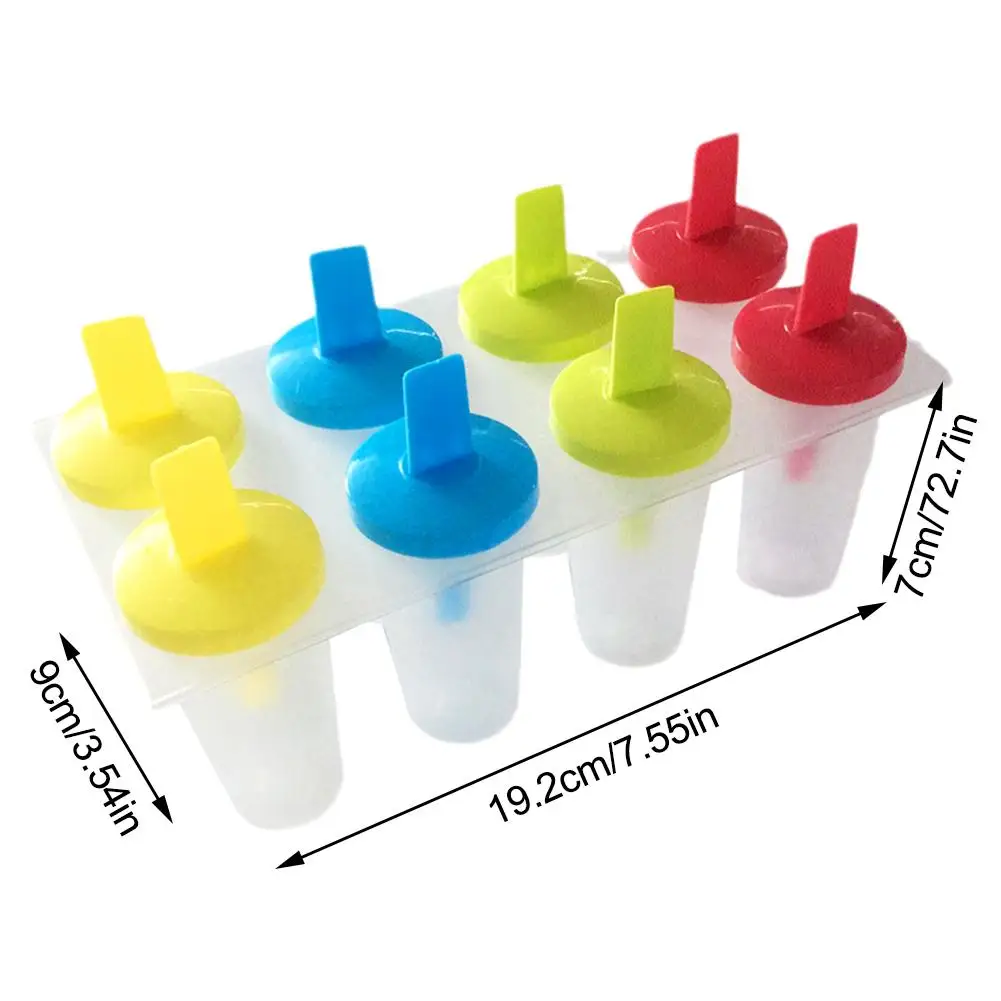 High-end 8 Cell Silicone Ice Cream Popsicle Mold With Handle Summer Tray Children's Mold Cream Mold Cream Ice Maker Ice Tool - Image 6