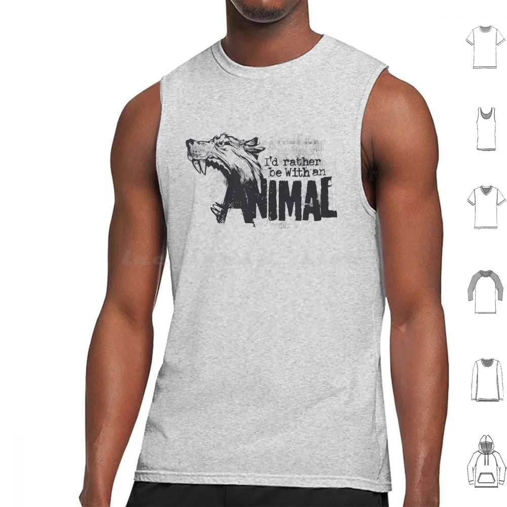 Animal Tank Tops Print Cotton Animal Band Music Grunge Metal Rage Against The Machine Rather Be Seattle Savage Retro Vintage