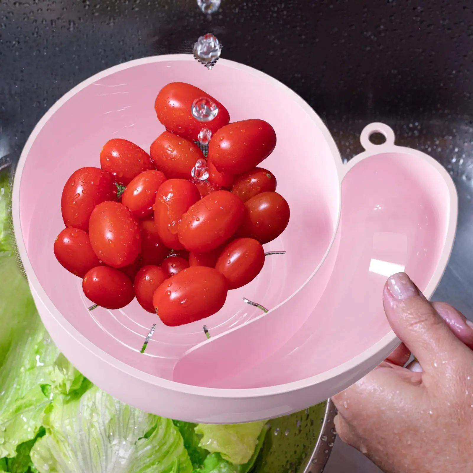 

Fruit Vegetable Washing Basket Snail-shape Rotating Vegetable Strainer Kitchen Utensils Strainer Colander Drainer Kitchen Tool