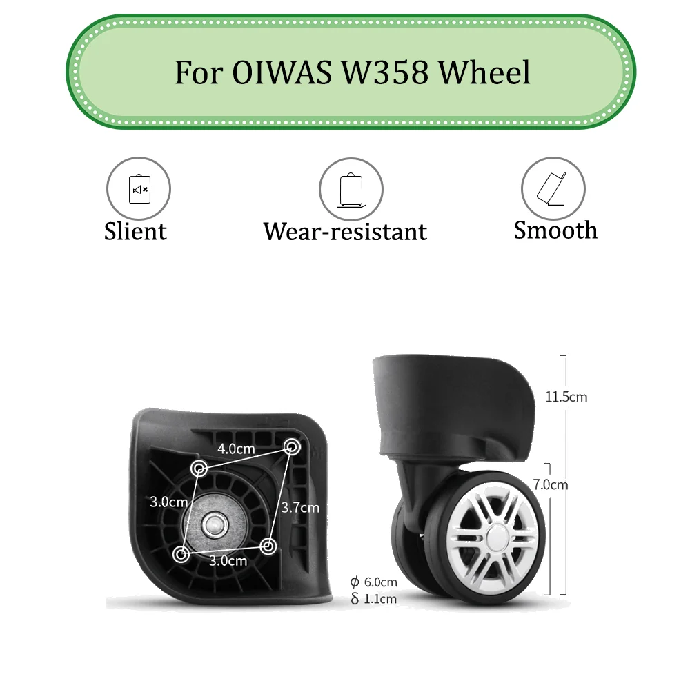 

For OIWAS W358 Universal Wheel Replacement Suitcase Silent Smooth Shock Absorbing Durable Convenient Accessories Caster Wheels