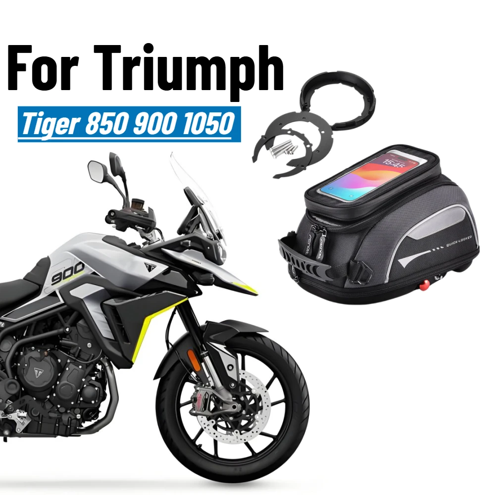 For Triumph Tiger 900 1050 Street Triple 765 Daytona 675 Motorcycle Anti Theft Tank Bag Travel Luggage Top Case Rotation Locked