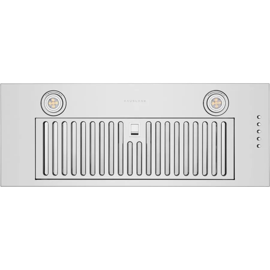 

30-дюймовая вставка кухонной вытяжки с отделкой из нержавеющей стали, глубина 11,25, малошумная вентиляция, светодиодное освещение, профессиональная перегородка