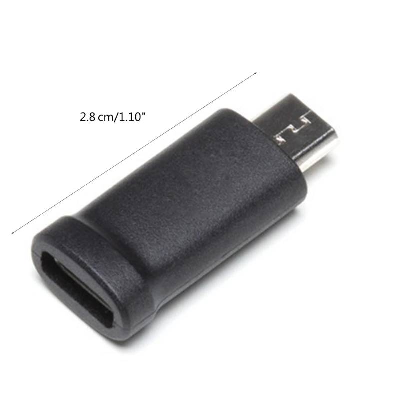 محول كابل كاميرا أسود يحول النوع C إلى موصل Micro USB لـ Ronin