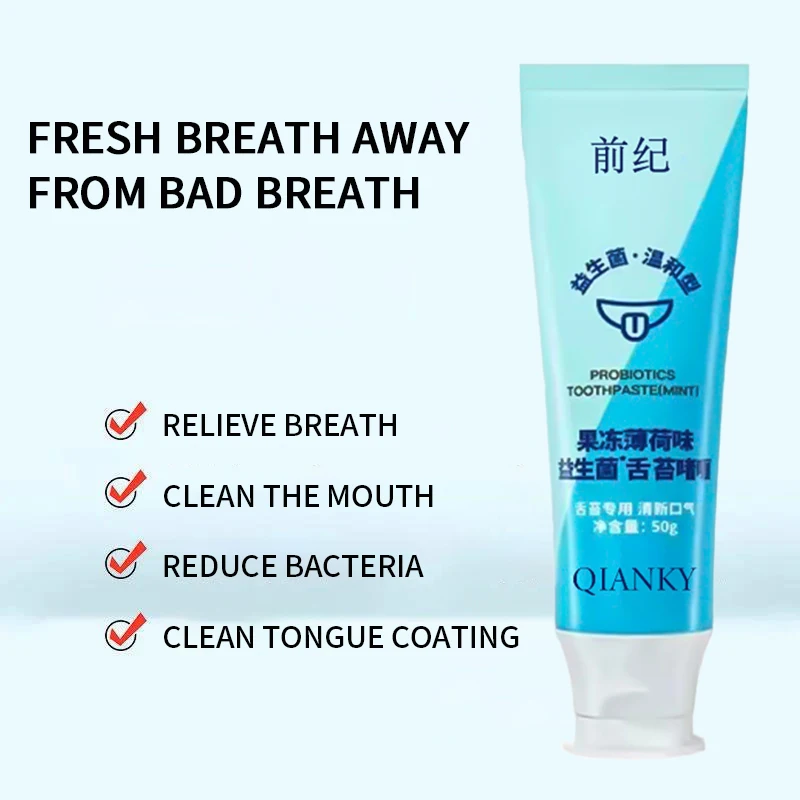 Tongue Scraper and Coating Cleaning Gel  Fresh Remove Oral Odor To Cleaner for Bad Breath Clean