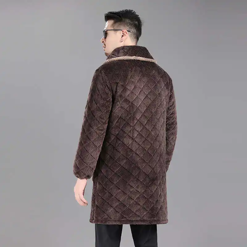 

Thiened хлопковый рабочий фартук, мужское зимнее теплое кухонное пальто, длинное длинное пальто с вышивкой и капюшоном, на одной пуговице