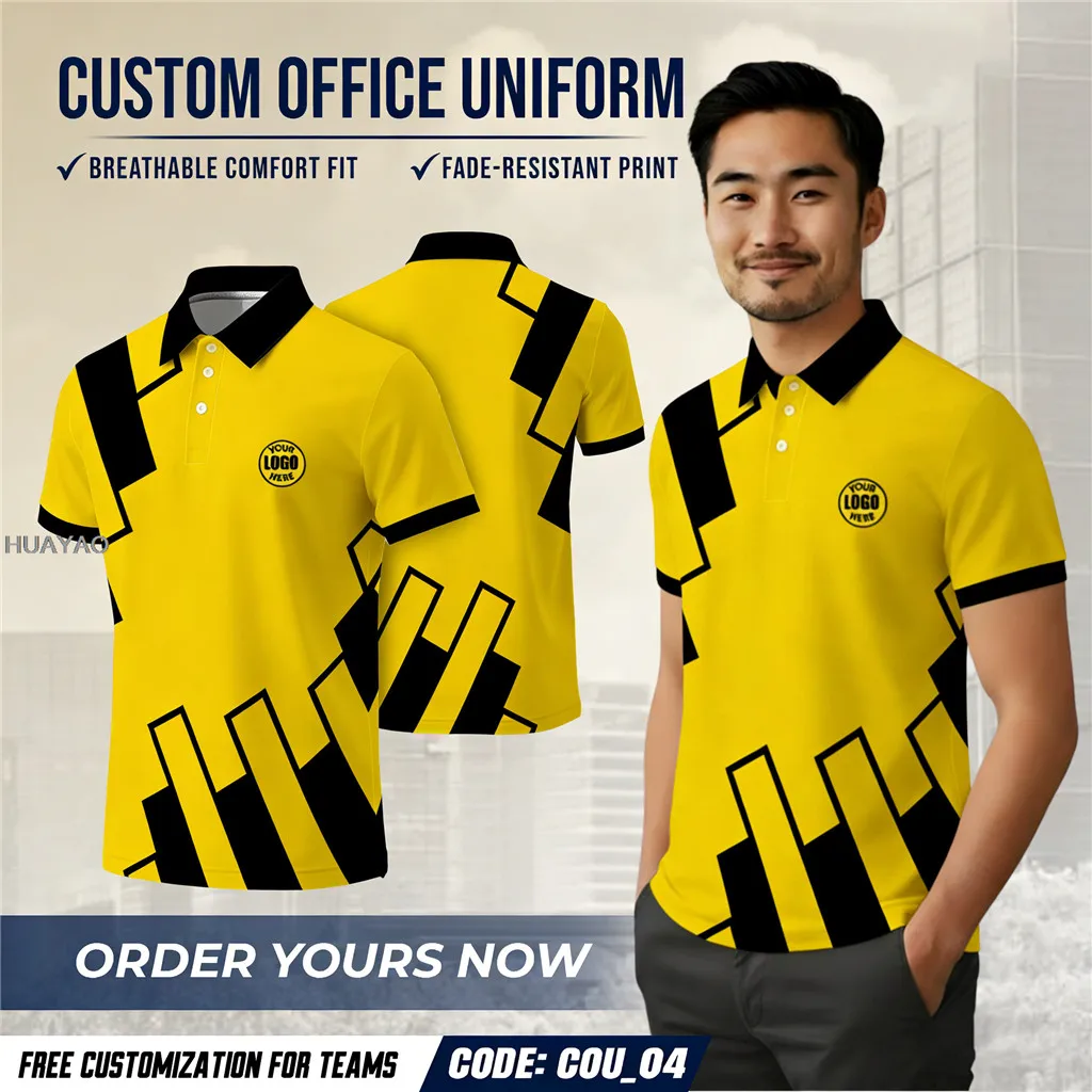 FREE CUSTOM 2026 CORPORATE UNIFORM POLO SHIRT FULL SUBLIMATION PRINT FREE LOGO TEXT BREATHABLE QUICK DRY ELASTIC SMOOTH FABRIC