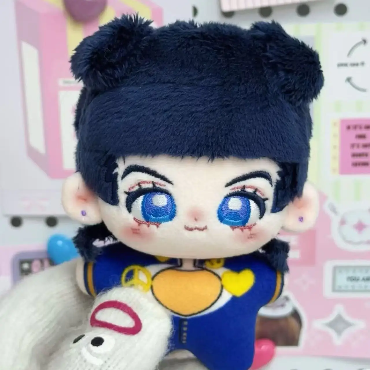

10cm Stuffed Anime Higashikata Josuke Plushie Dolls Jojo Cosplay Plush Doll Toys Backpack Pendants Keychain Birthday Xmas Gift