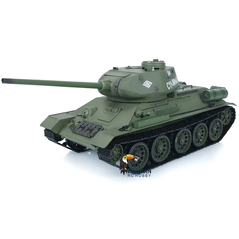 Toys Heng Long 1/16 7.0 Plastic Ver Soviet T34-85 Army RC Tank Ready to Run Model 3909 Engine Proportion Smoke Car TH17764