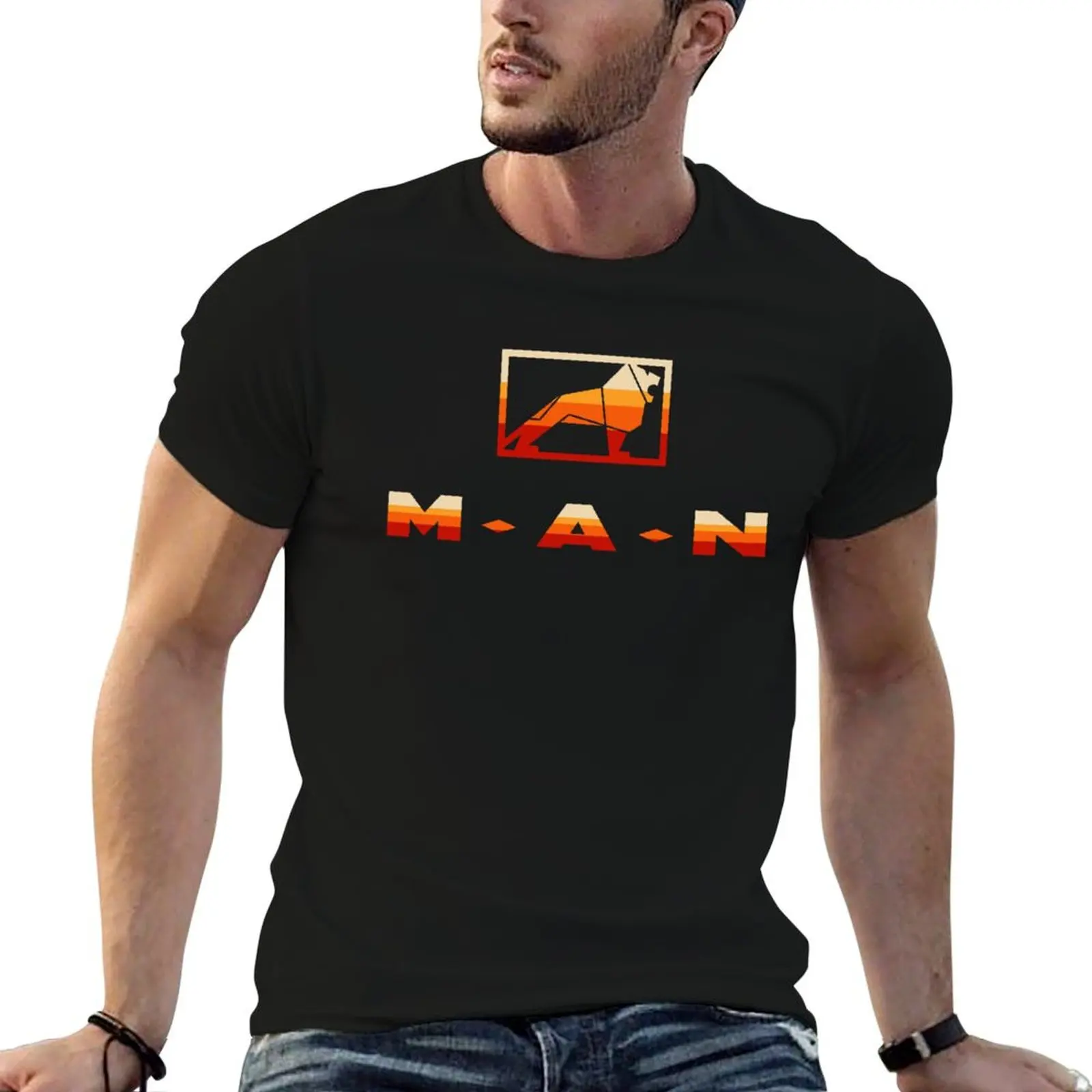 Man Classic Truck by petrothings T-Shirt Large Size Basic Casual T-Shirt