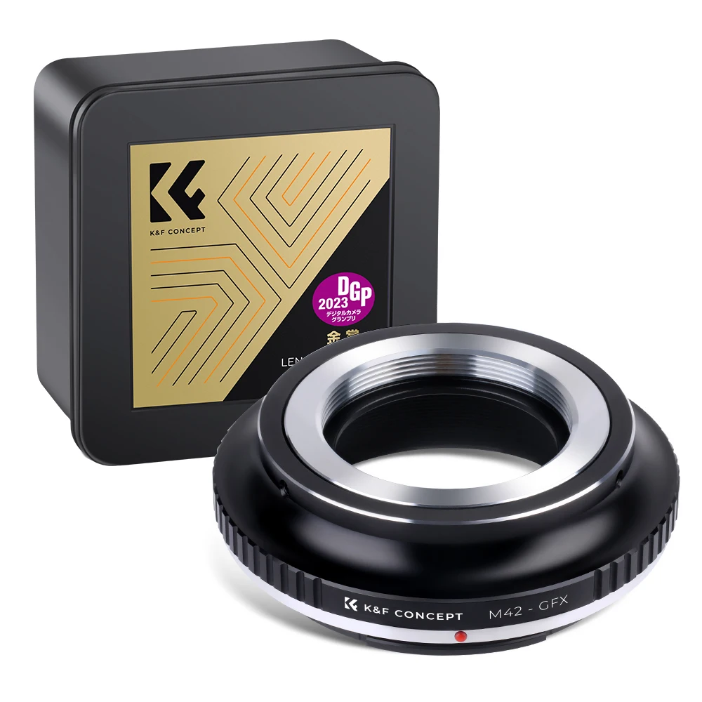 K&F CONCEPT High-Precision Lens Adapter for M42 Lens Screw to Fuji G-Mount GFX 50S, GFX 50R, GFX 100, GFX 100S Mount Camera