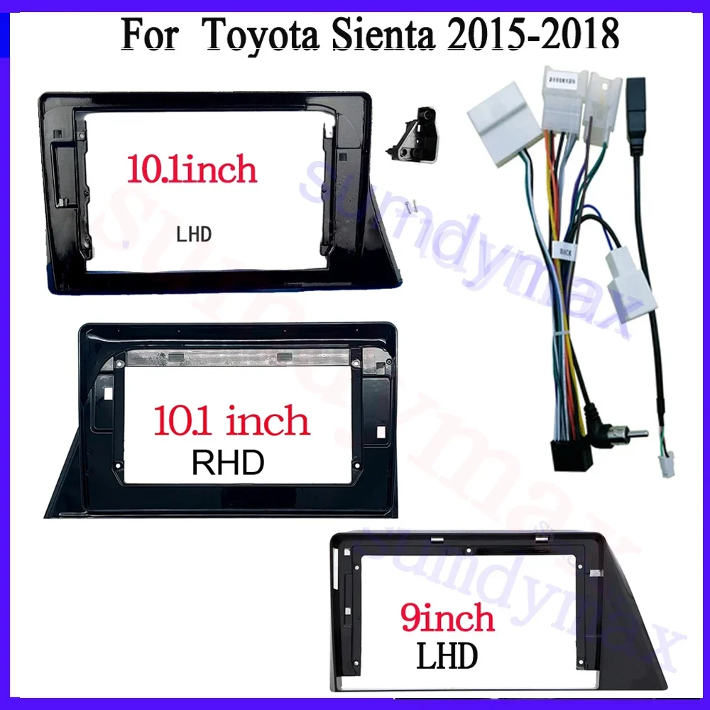 Android 2din Car Radio Fascia for toyota sienta 2015-2019 Auto Stereo Audio Player DVD Panel Dash Kit Frame Bezel Facepl