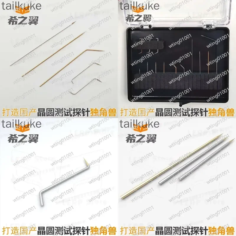 for Semiconductor Wafer Testing 5 Pack Pointed Contact Pins Made of Rhenium Tungsten Alloy with Beryllium Copper Base and