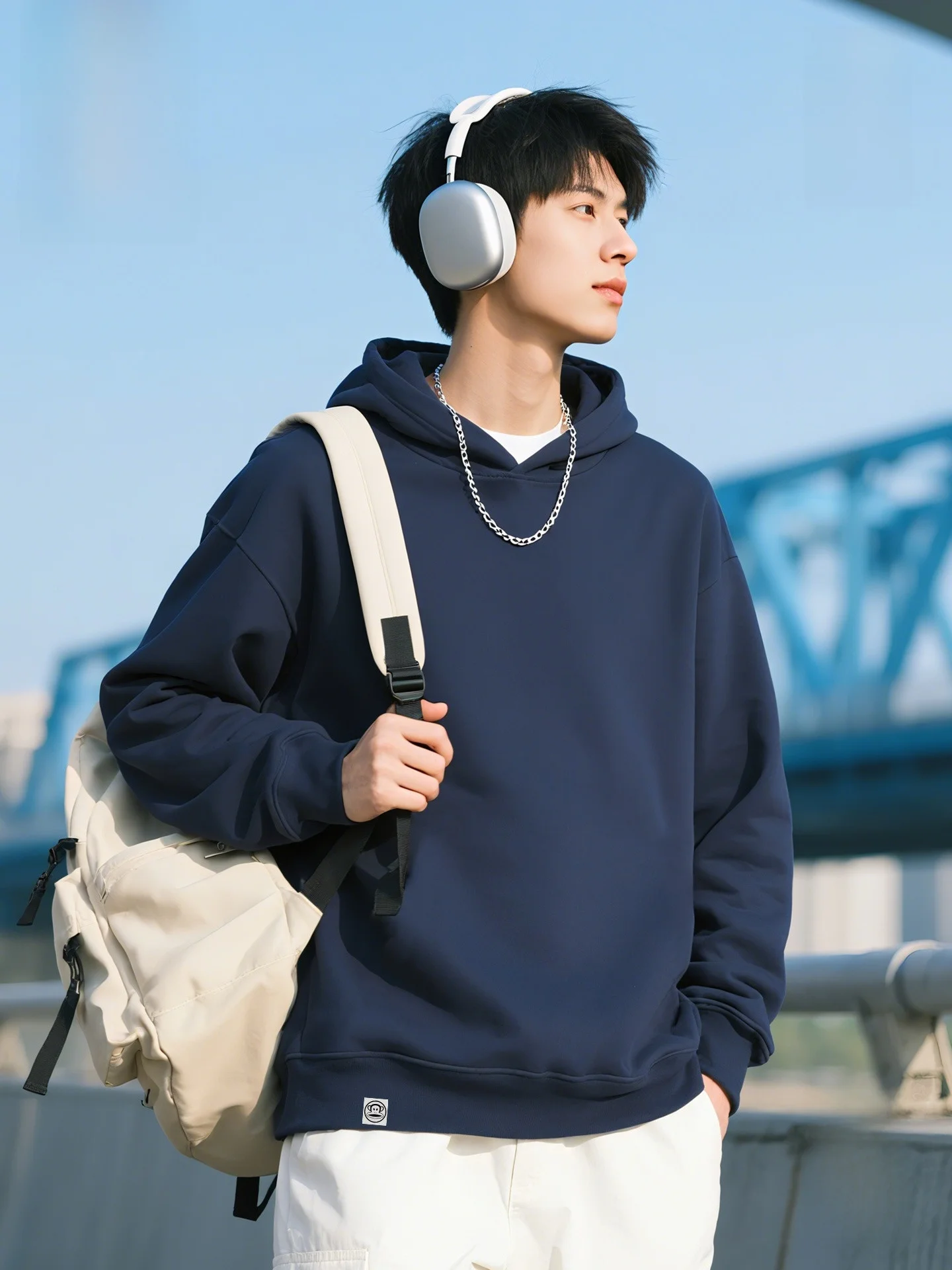 

Men's Fce Lined Hoodie Long Sve Spring Autumn Casual Wear Breathable Comfortable Micro Elastic Big Mouth Monkey