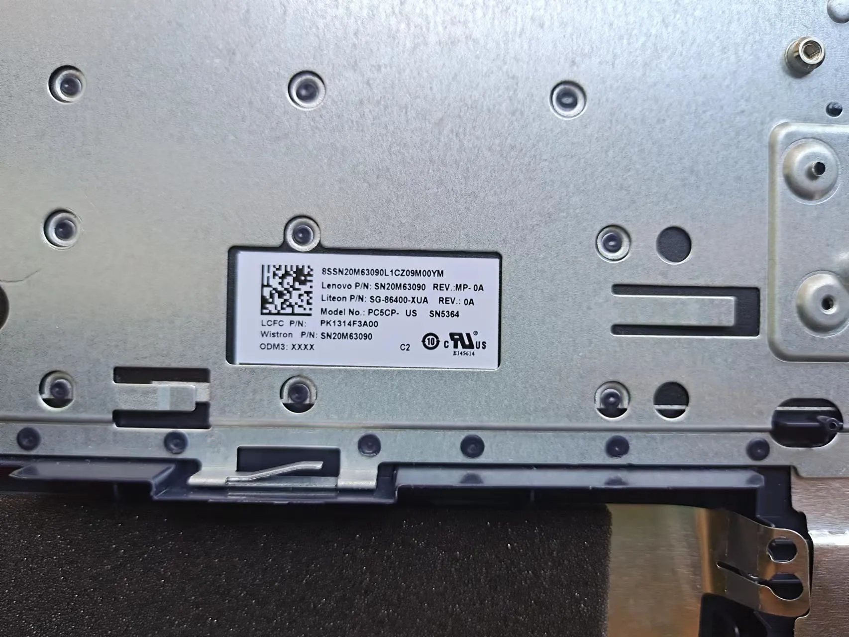 Imagem -02 - Original Palmrest Top Cover Case Mount c Escudo para Lenovo L34015iwl 5cb0s16593 Sn20m63090 Pk1314f3a00 Novo