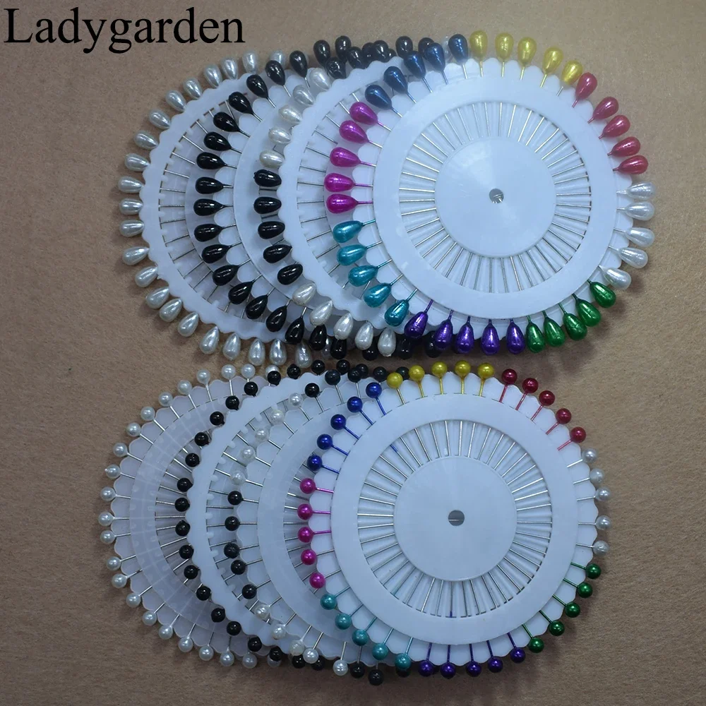 40Pcs/set Multicolor Round Pearl Head  Dressmaking Pins Fixed Needles Wedding Decorative Weddings Corsage Sewing Fixed Tool