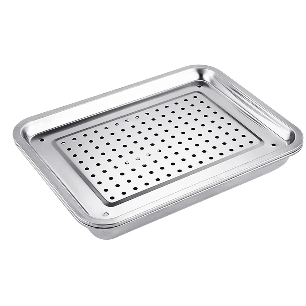 

Stainless Steel Tea Cup Tray Household Tea Plate Japanese Style Hollow Tray Holder for Home Teahouse (36x27cm)