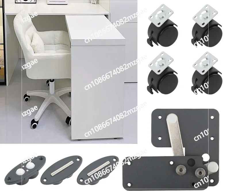 Hidden Rotating Dining Table Hardware 90 Degree Office Desk Books Desktop Furniture Connector