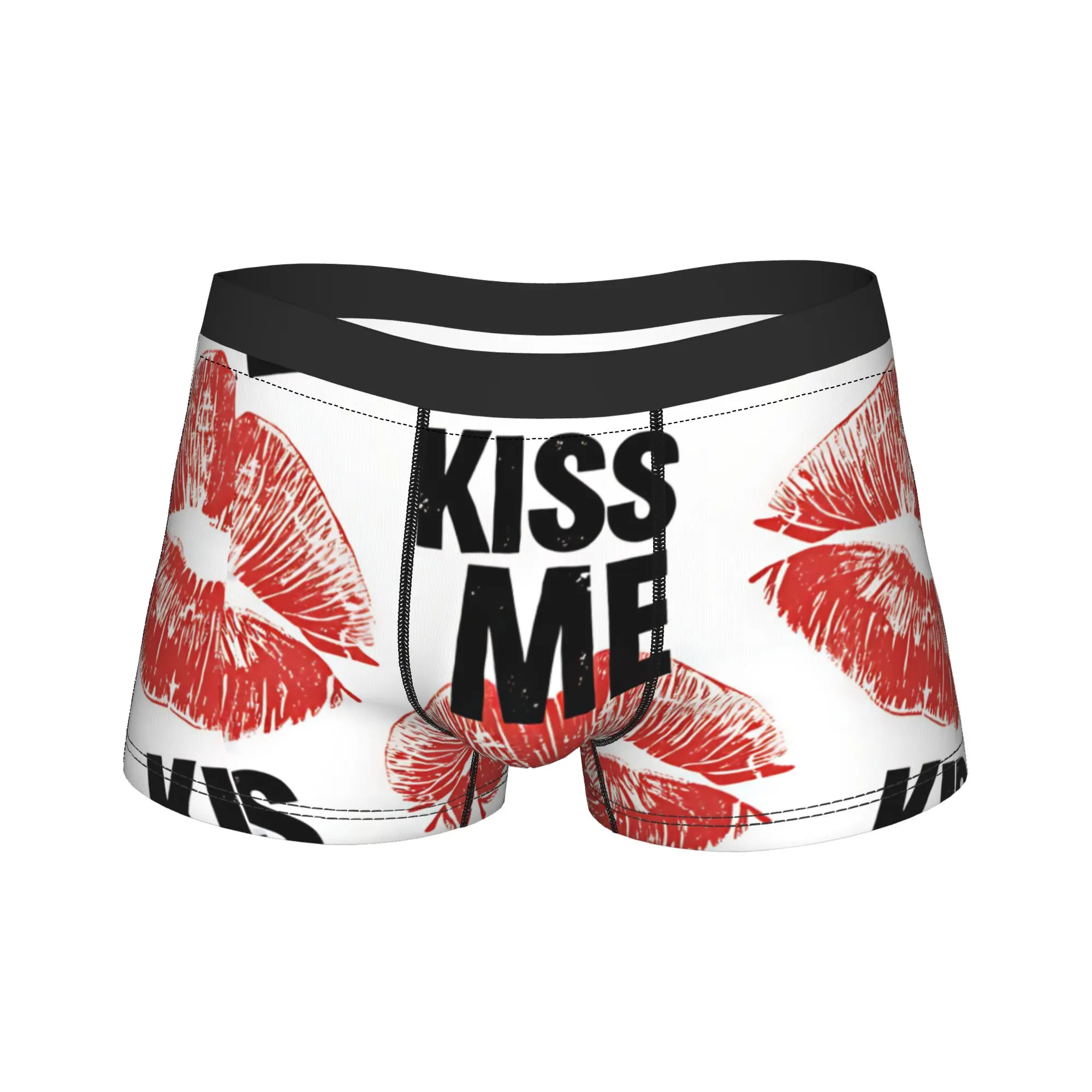 

Heart Lips Flamingo Love Underwear Males Boxer Brief Comfortable Boxer Shorts High Quality Print Plus Size Underpants