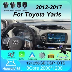 Car Radio Android 15 Carplay For Toyota Yaris 2012 2013 2014 2015 2016 2017 Navigation GPS Multimedia Player stereo wifi BT Auto