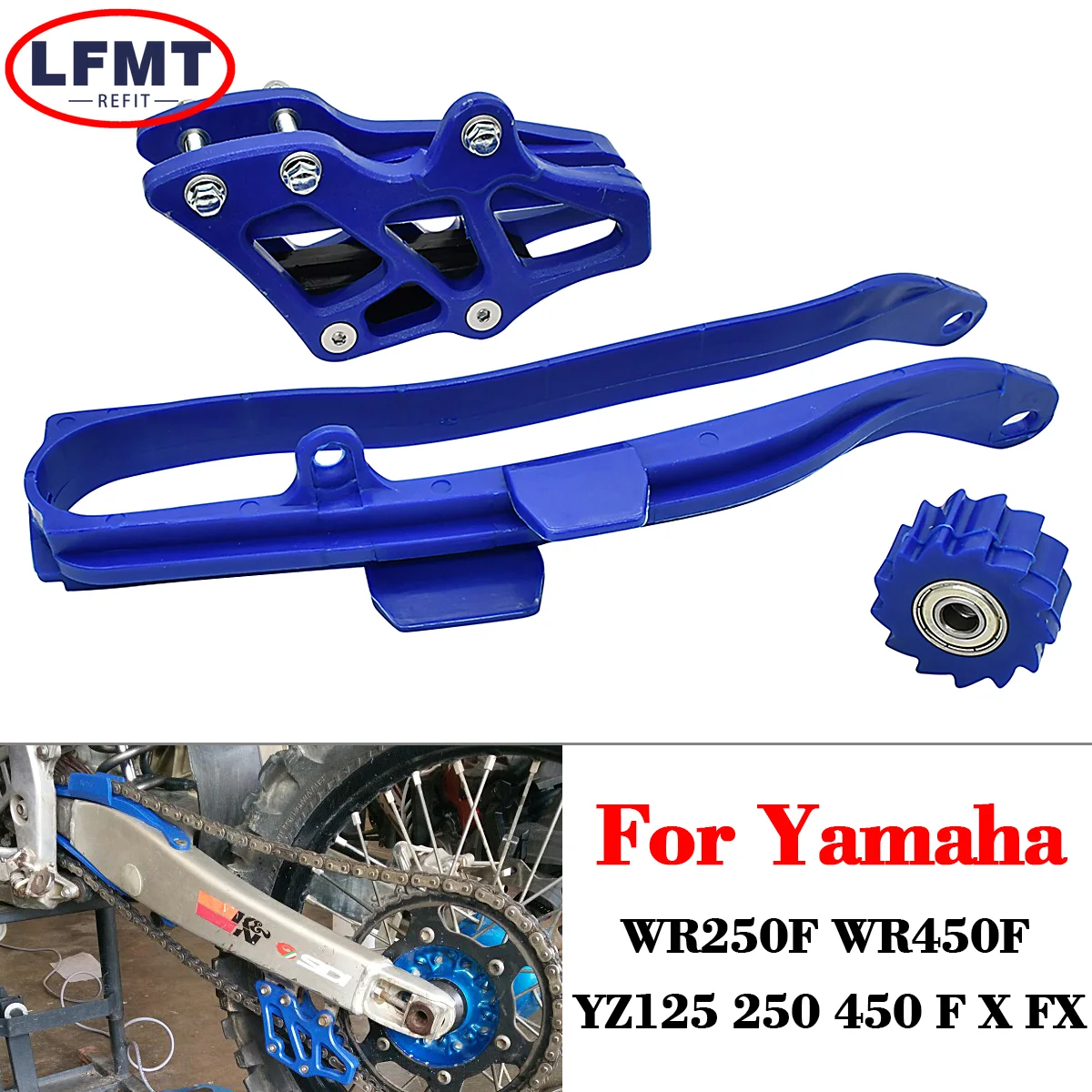 

Motorcycle Chain Swingarm Chain Guide Slider Roller For Yamaha YZ250FX YZ450FX WR250F WR450F YZ WR YZ125 YZ250 YZ250F YZ450F