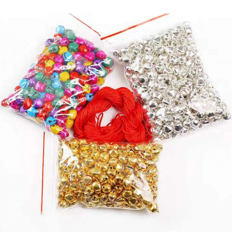 25/50/100/200Pcs Bell Jingle Aluminum Loose Beads S for Holiday Party Decoration/DIY Craft Accessories/Christmas Decoration