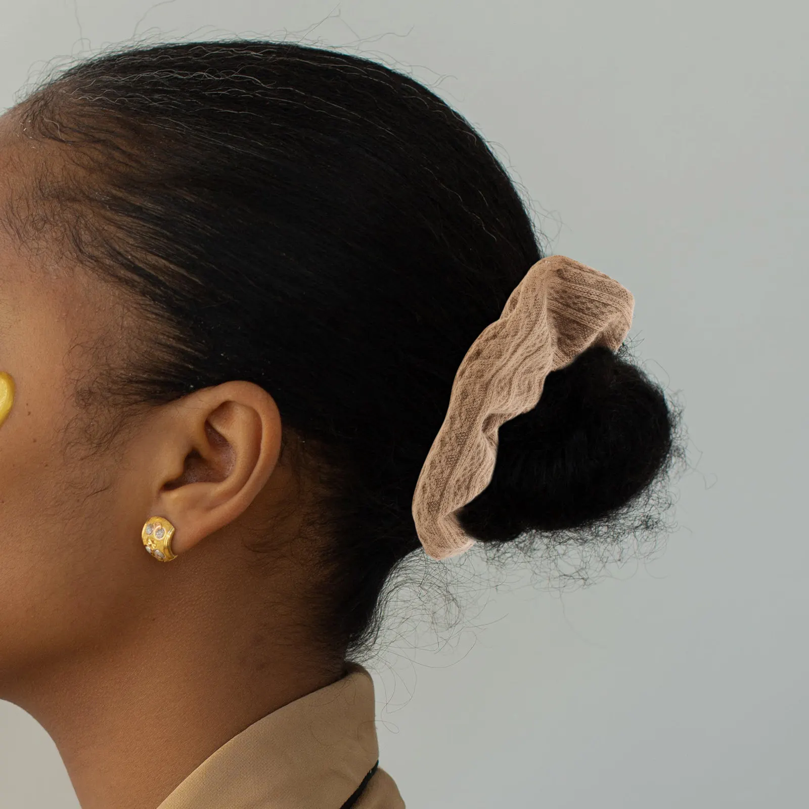 

Набор из 3 больших вязаных резинок для волос для женщин: мягкие эластичные резинки для хвостов и пучков, винтажный стиль, для длинных волос