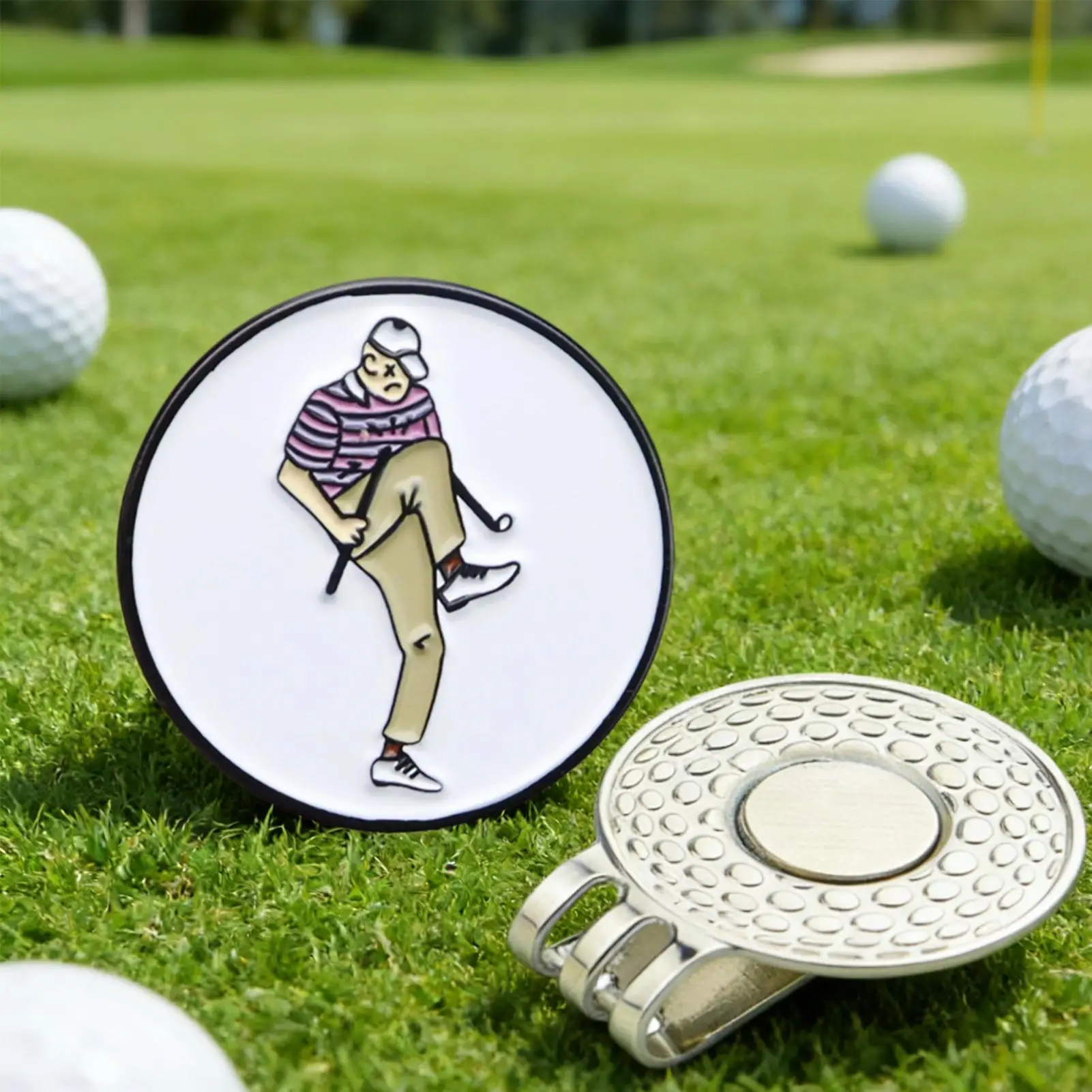 Removable Hat Clip Golf Ball Marker Magnetic Metal Golf Accessory Gift for Men Women Golfer Husband Dad Course Backyard Travel