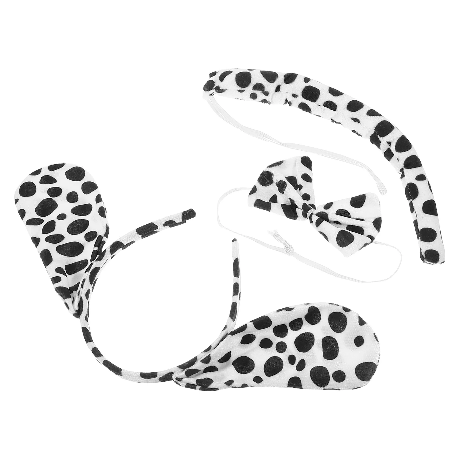 3 pezzi set di costumi per cani di Halloween orecchie fascia papillon coda accessori cosplay per feste per adulti costume per cani
