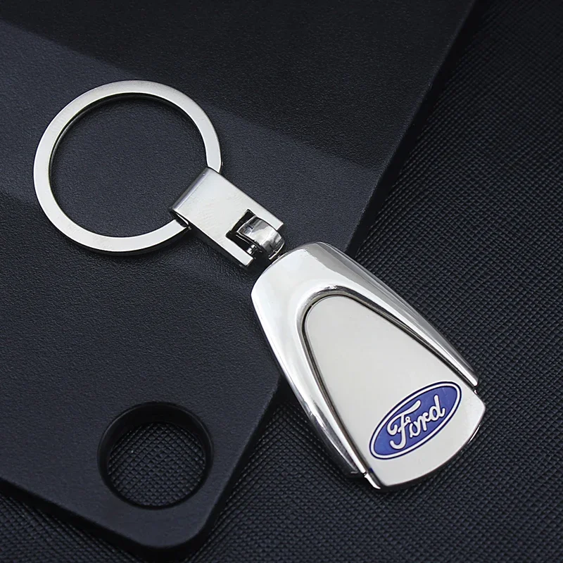 Car Styling Key Chain for Ford Focus Mustang Mondeo Kuga Fiesta Escort Edge F150 Explorer Badge Emblem Key Ring Holder KeyRing