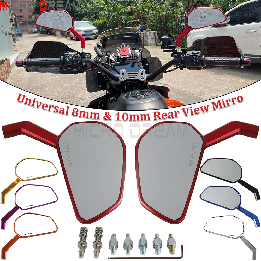 Motorcross Rearview Mirrors Left Right Mirror CNC Carbon Fiber 7Colors For Honda Shadow 1100 750 VTX 1300 1800 VTX1300 VTX1800