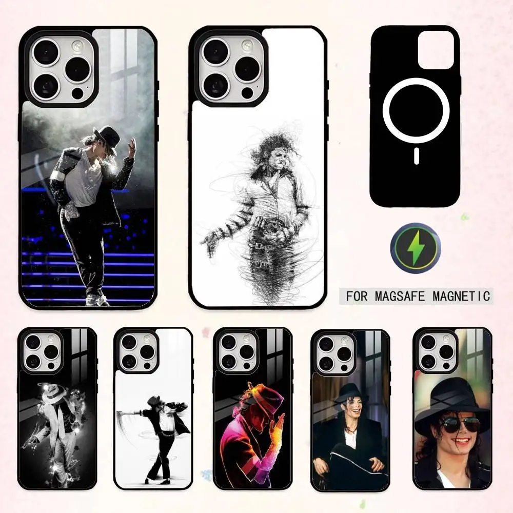 

M-Michael Jackson Phone Case For iPhone17,16,15,14,13,12,11 Plus,Pro Max Magnetic For Magsafe Wireless Charging