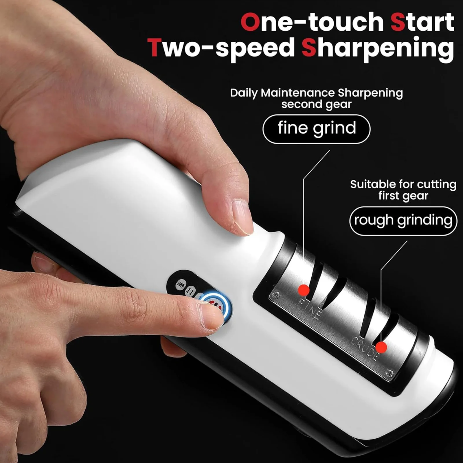 Electric knife sharpener, fully automatic kitchenware, professional 4-speed powerful knife sharpener, household kitchen knife sh