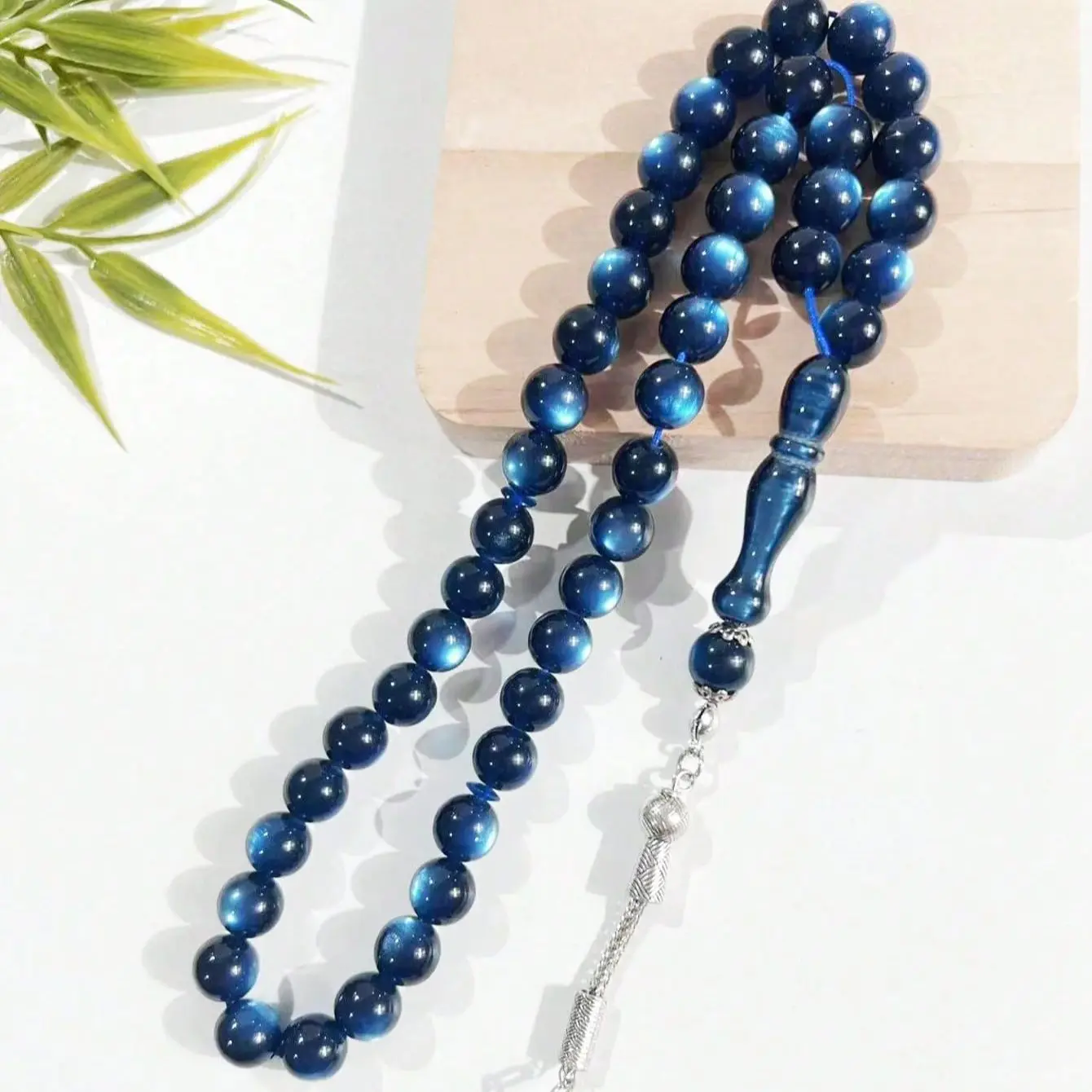 45 Beads Transparent Acrylic Solid Color Tasbih, Daily Handheld Prayer Beads for Middle Eastern & Arabian