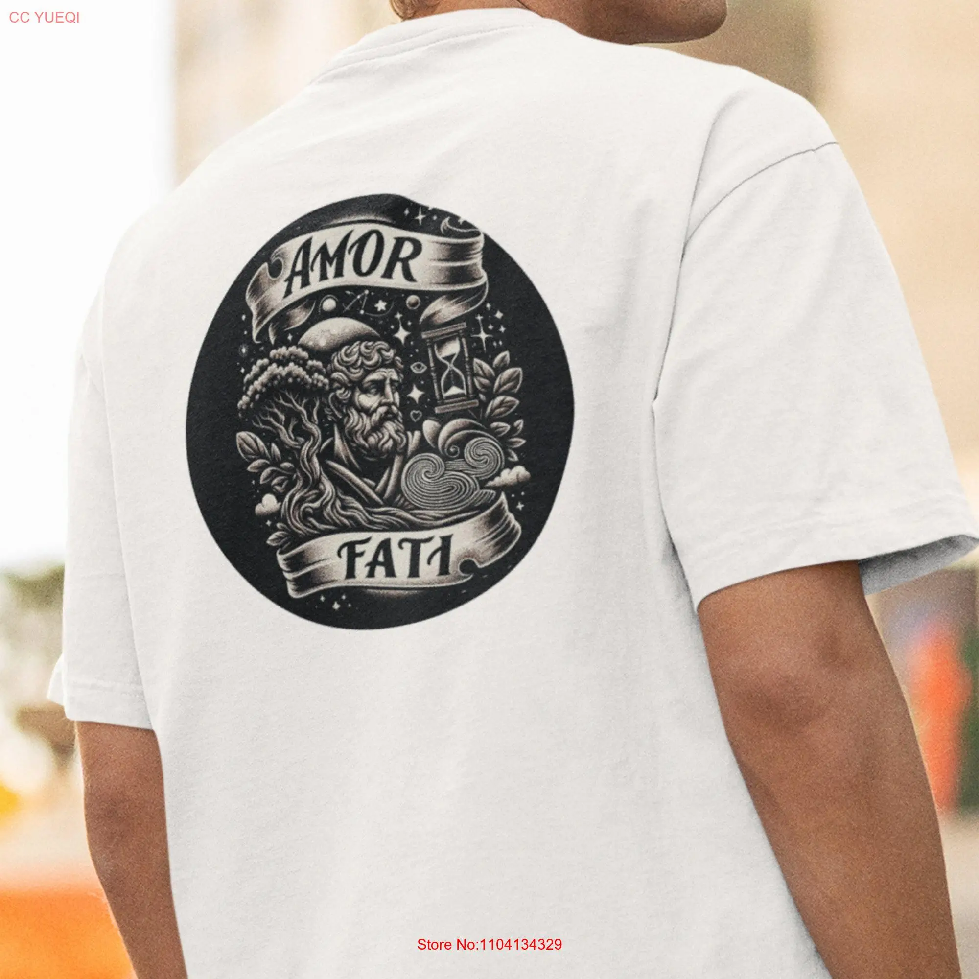 Amor Fati T Shirt Stoic Philosophy Stoicism Love Fate Top Ancient Wisdom Positive Mindset Cotton  long or short sleeves