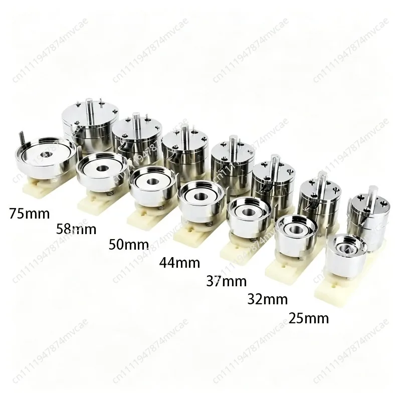 25-75MM Badge Maker Machine DIY Button Pin Brooches Press Making Tool Comes with 100 Sets of Badge Materials and Circular Cutter