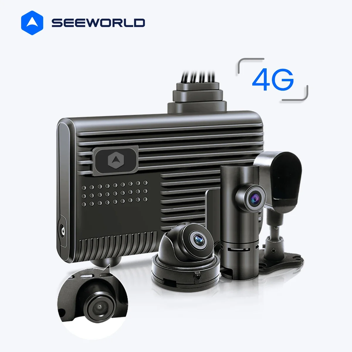 2025 SEEWORLD V6 للرؤية الليلية 4 قنوات أندرويد السيارات 4G LTE داش كاميرا مع نظام تحديد المواقع للسيارات 1080P و 720P #2