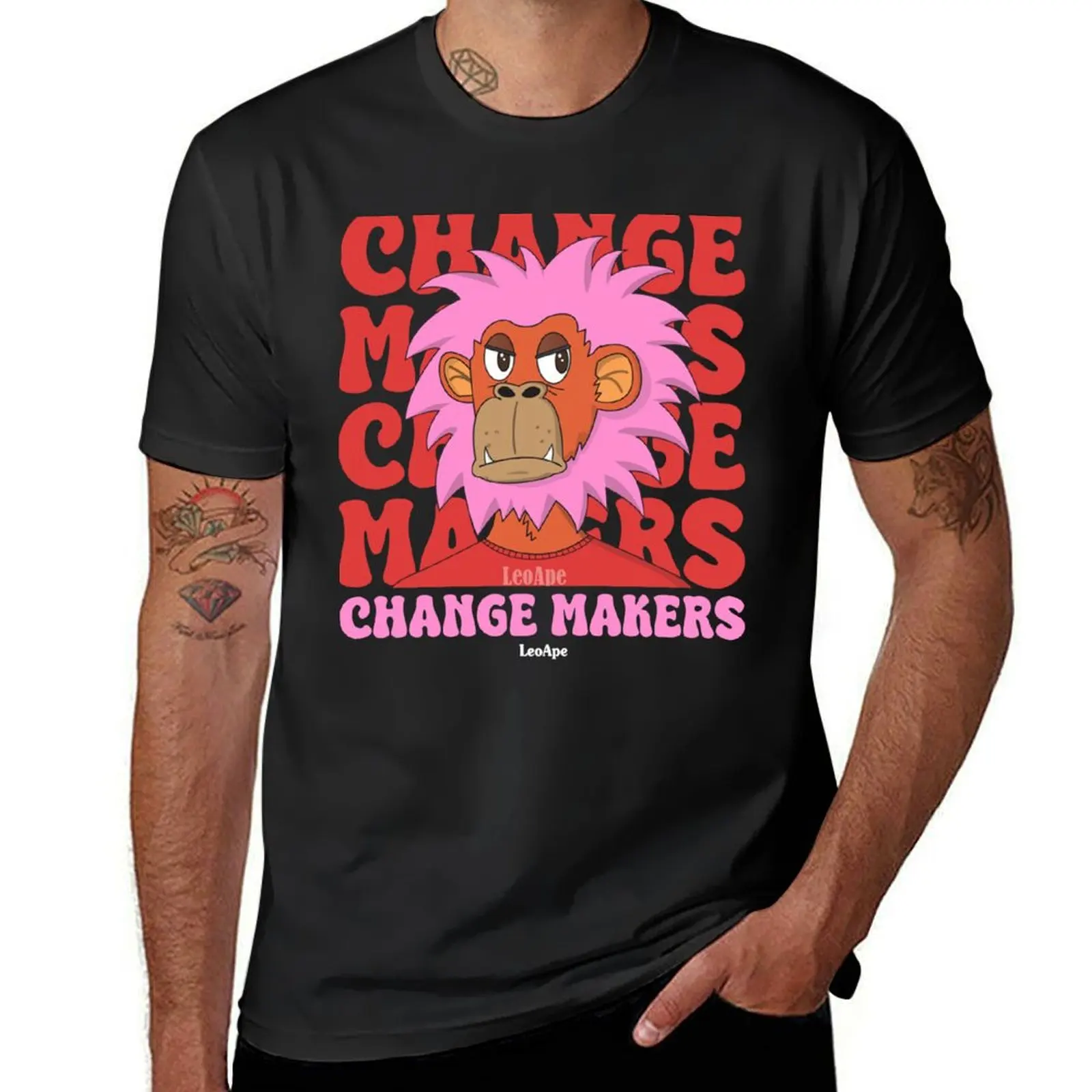 Change Makers T-Shirt funnys Short sleeve tee heavyweights anime clothes mens graphic t-shirts hip hop