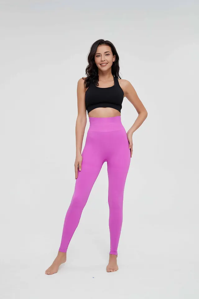 Seamless Knitted Leggings Women High Waist Sports Pants  High Elastic Gym Workout Running Leggings Sexy Hip Liftting Leggings, image 9