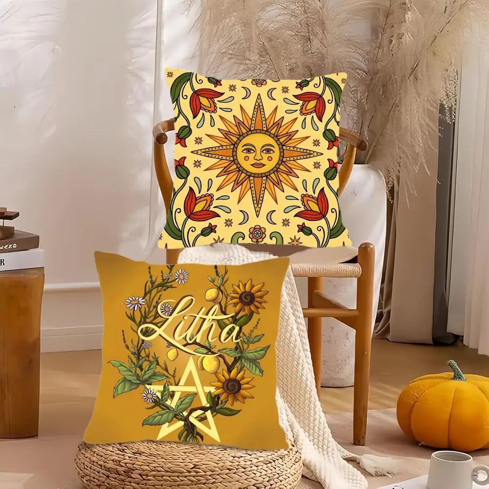 

Наволочка для дивана «Скандинавский летний фестиваль» из шелковистого коротковорсового плюша с двусторонним принтом, для всех сезонов, декор для дома, подарок